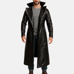 Ashborne Leather Trench Coat Men