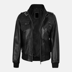 Casual Zip Style Women’s Hooded Leather Jacket