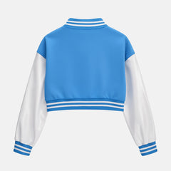 Womens Crop Bomber Vintage Y2k Streetwear Varsity Jacket Women