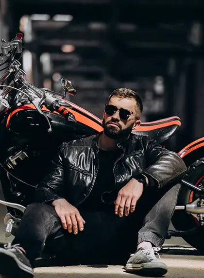 Bomber Leather Jacket For Men