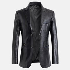 Fioren Casual Style Men Leather Blazer