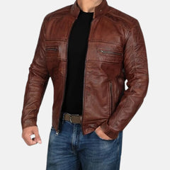 Ironclad Street Men’s Distressed Leather Biker Jacket