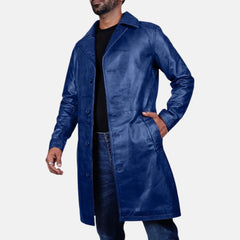 Montaro Overcoat Mens Leather Duster