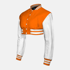 orange varsity jacket