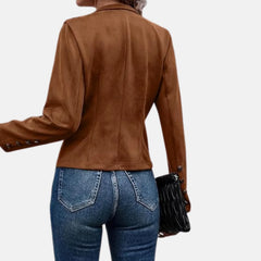Tatiana Casual Suede Women’s Leather Blazer Jacket