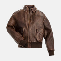 Aviator Air Force Pilot Leather Fight Jacket