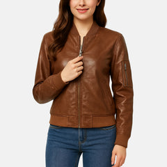 Zip Up Windbreaker With Pockets Varsity Jacket Women