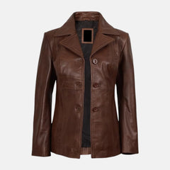 Valencia Business Casual Women’s Leather Blazer Jacket