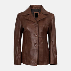 Valencia Business Casual Women’s Leather Blazer Jacket