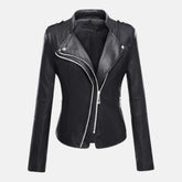 Vanessa Women’s Leather Moto Biker Short Coat Jacket