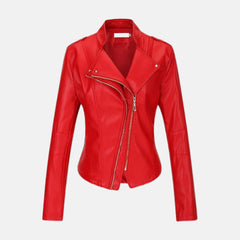 Vanessa Women’s Leather Moto Biker Short Coat Jacket