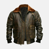 Aviator Pilot RAF B3 Flying Bomber Leather Jacket
