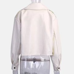 Vivica Women’s Black Oversized Asymmetrical Biker Jacket