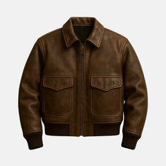 Men’s Aviator Flight Coat Retro Bomber Jacket