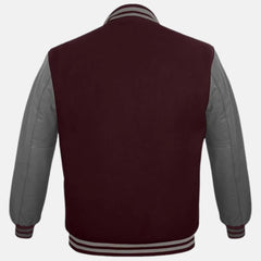 Leather Sleeve and Wool Men's Varsity Jacket
