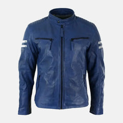 Alaric Mens Real Leather Bomber Jacket