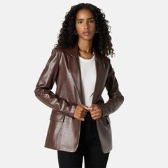 Aria Aurora Leather Blazer