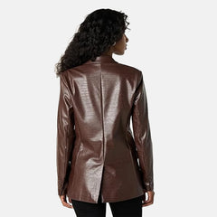 Aria Aurora Leather Blazer