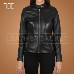 Ariene Leather Biker Jacket for Women - The Leather Jacket Company