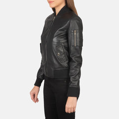 Aurorae Leather Bomber Jacket for Women | Order Now