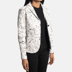 Avante Garde Leather Blazer Women