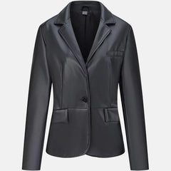 Avante Garde Leather Blazer Women