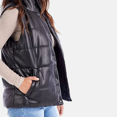 Azalea Alexis Leather Vest Womens