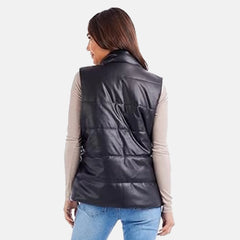 Azalea Alexis Leather Vest Womens