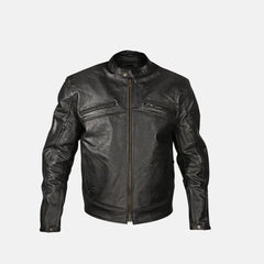 Cafe Racer Leather Biker Jacket | Men's Biker Jacket