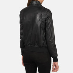 Campus Leather Bomber Jacket for Women | Order Now