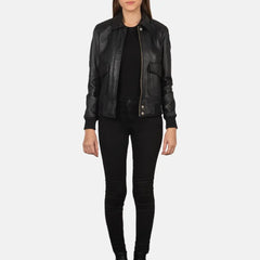 Campus Leather Bomber Jacket for Women | Order Now