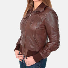 City Slicker Women's Leather Bomber Jacket