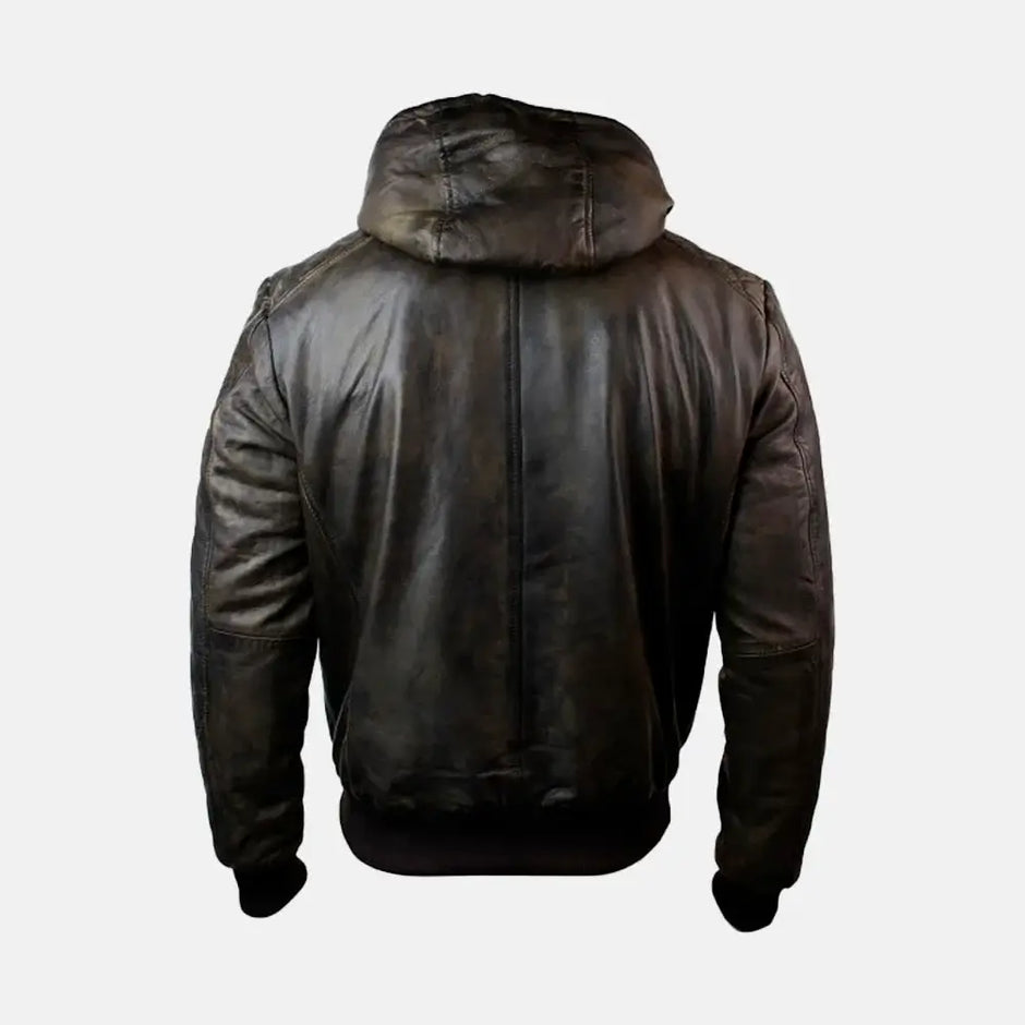 Hooded Leather Jacket | The Leather Jacket Company