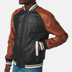 Eclipse Aviator Men's Leather Varsity Jacket