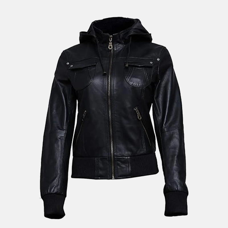 Evorian Faux Leather Fur Shearling Aviator Jacket