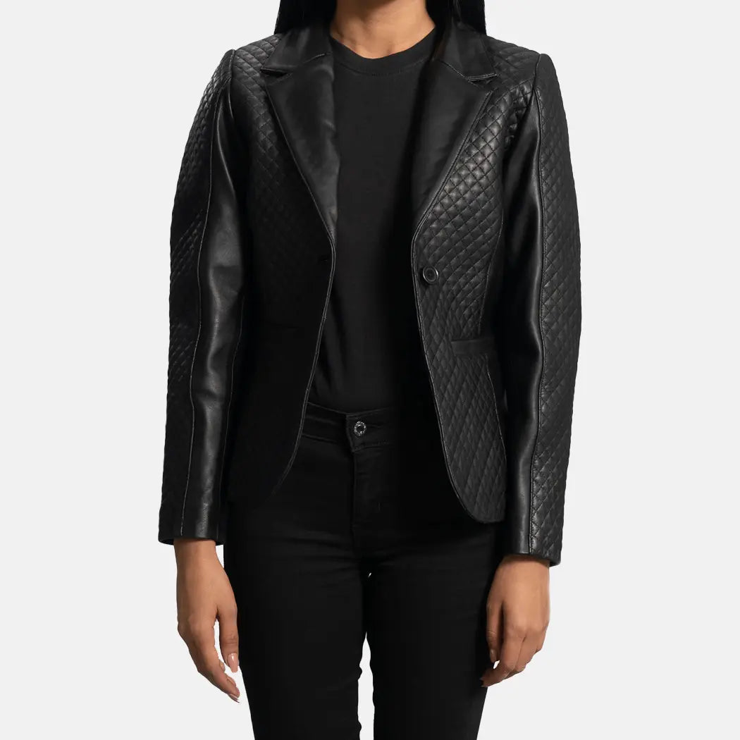 Glamour Leather Blazer Jacket