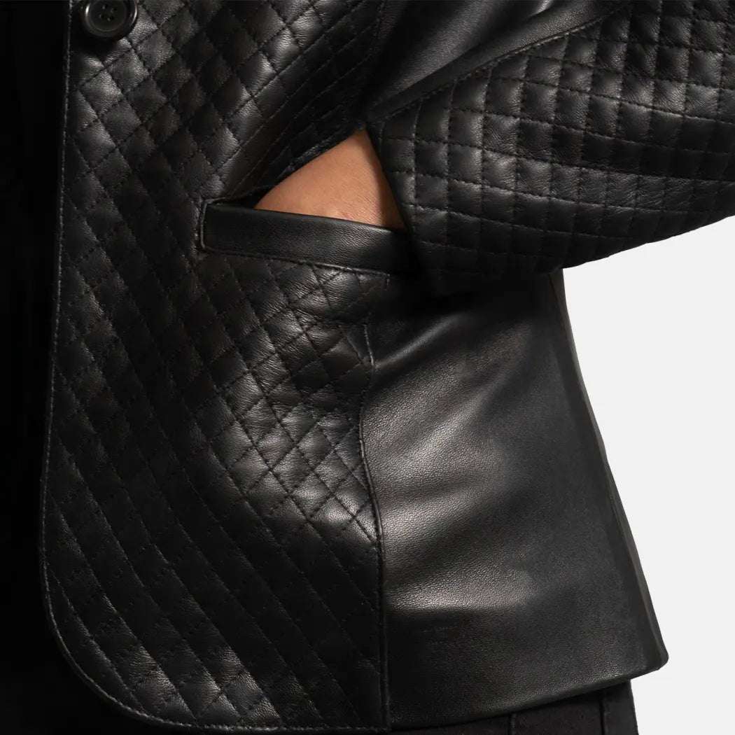 Glamour Leather Blazer Jacket