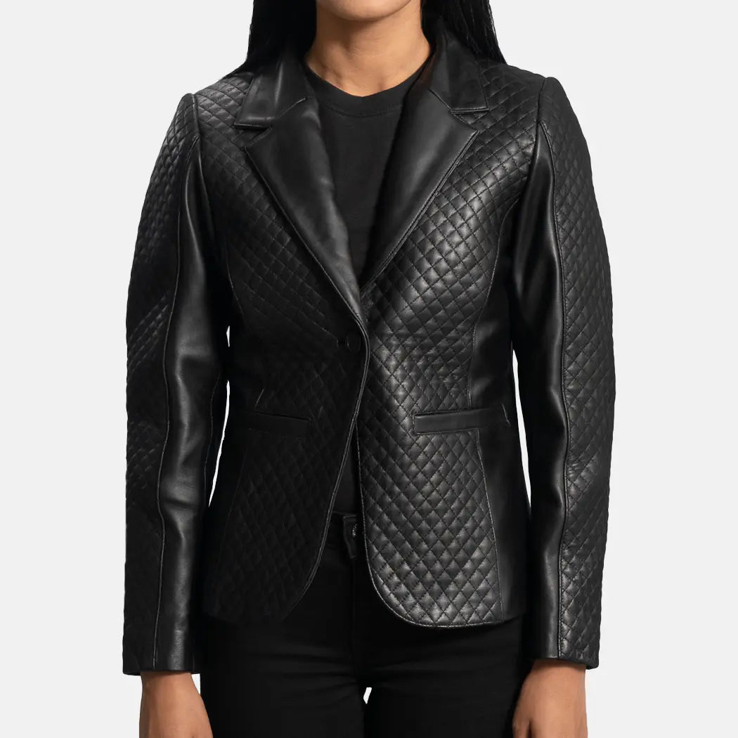 Glamour Leather Blazer Jacket