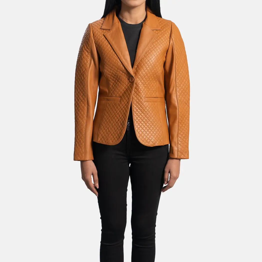 Glamour Leather Blazer Jacket