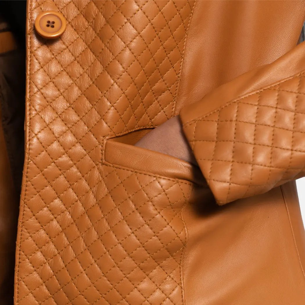 Glamour Leather Blazer Jacket