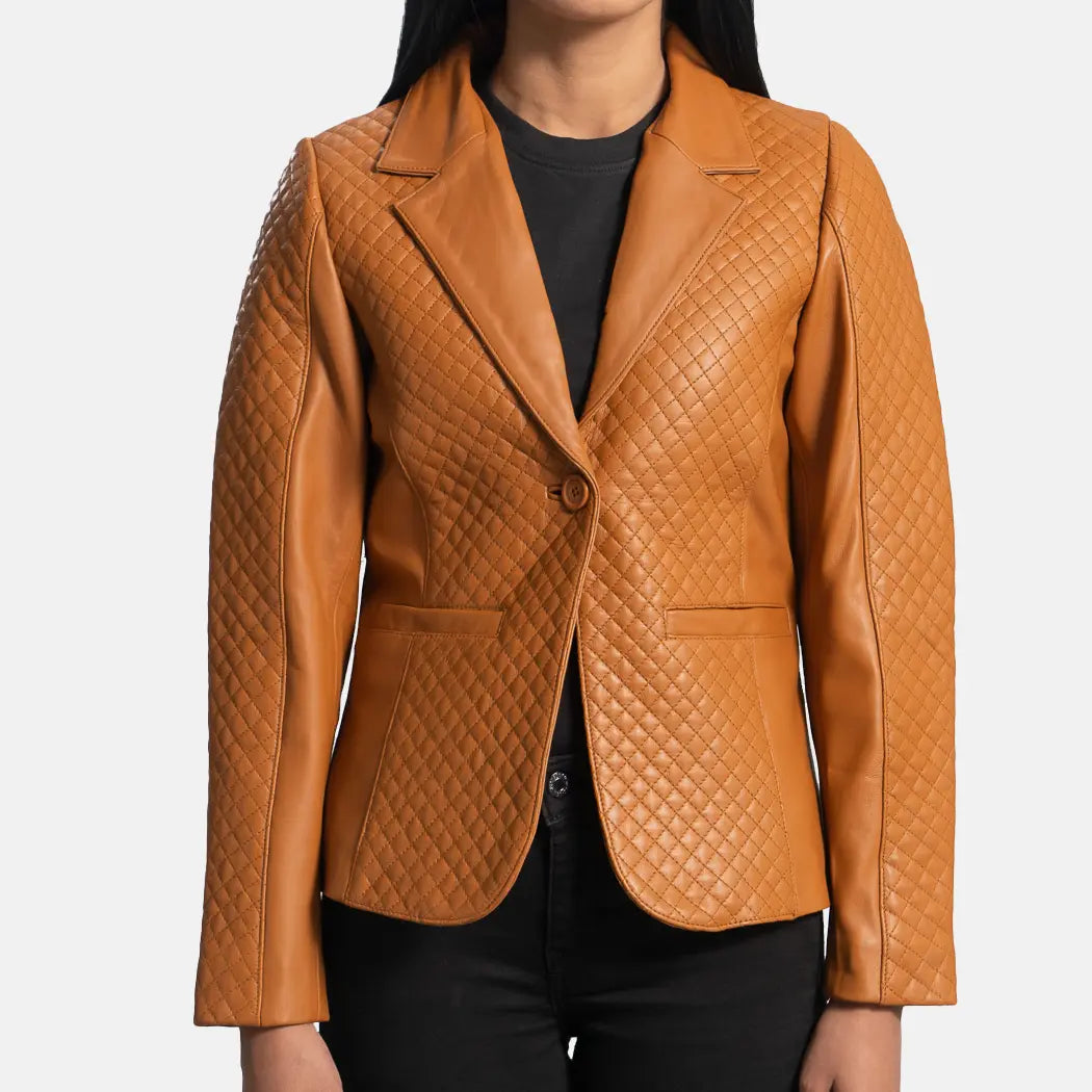 Glamour Leather Blazer Jacket