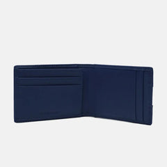 leather card holder wallet with thumb tab feature for quick card access