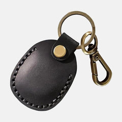 Loius Leather Airtag Keychain for men