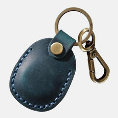 Loius Leather Airtag Keychain for men