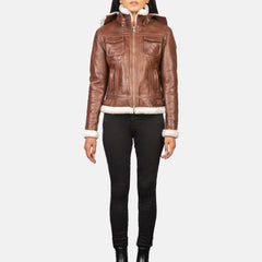 Luxoria Leather Bomber Jacket for women | Order Now