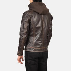 Metro Hooded Vintage Leather Jacket