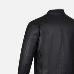 Phantom Streetwear Leather Biker Jacket with Utility Pockets