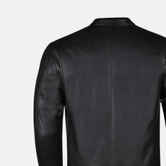 Phantom Streetwear Leather Biker Jacket with Utility Pockets