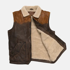 Raven Raiment Leather Vest Mens