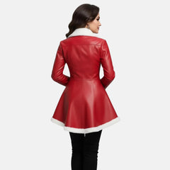 Christmas Leather Winter Jacket Women